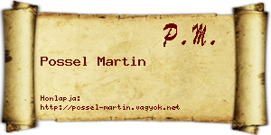 Possel Martin névjegykártya